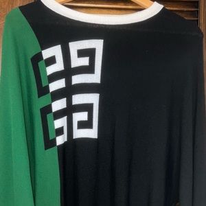 GIVENCHY Women’s Logo Colour Block Wool Blend Crewneck